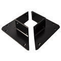 Osborne Wood Products 8 x 8 x 2 1/2 Pair of Heavy Duty L Brackets in Flat Black Finish PR 99200BL